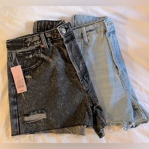 NWT Wild Fable, Super High Rise Cut Off Jean Shorts, Light Wash & Grey Wash